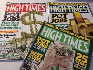Lot of 3 HIGH TIMES Magazines POT JOBS Issues (2000s - 2010s) + Hydro, Lighting - Picture 1 of 4