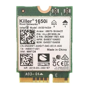 Killer Series for Intel AX1650i WiFi 6 Gaming Adapter Upgrade | CNVio2 M.2 WiFi - Picture 1 of 9
