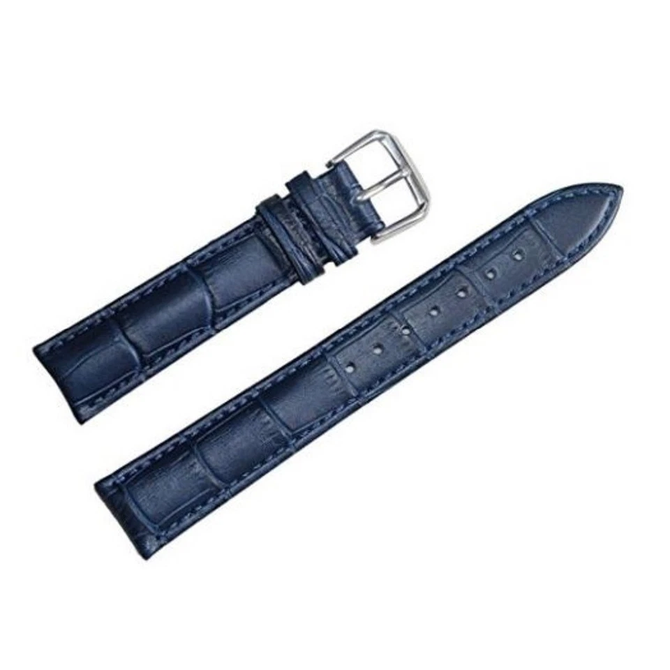 CINTURINO IN PELLE UNIVERSALE RICAMBIO PER OROLOGIO LARGHEZZA 16MM BLU - Immagine 1 di 1