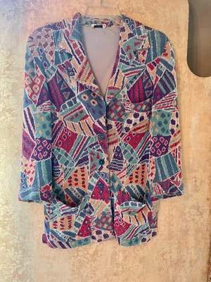 Chaqueta Blazer Suéter Missoni Vintage Multicolor Años 80 Talla 40 Pequeña/Mediana Foto 1 de 4