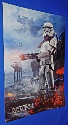 STAR WARS BATTLEFRONT DOUBLE-SIDED VIDEO GAME PROMO POSTER EA 22.75" x 33.75"🔥 - Image 1 of 4