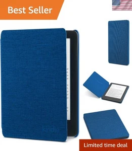 Lightweight Cobalt Blue Fabric Cover for 10th Gen Kindle - Stylish Protection - Picture 1 of 8