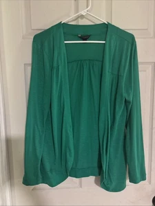 Banana Republic grüne offene Cape Strickjacke Pullover Damen Gr. XL Langarm - Bild 1 von 5