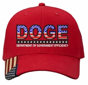 Doge Hat Department of Government Efficiency Embroidered RED Cap Special - - Picture 1 of 8