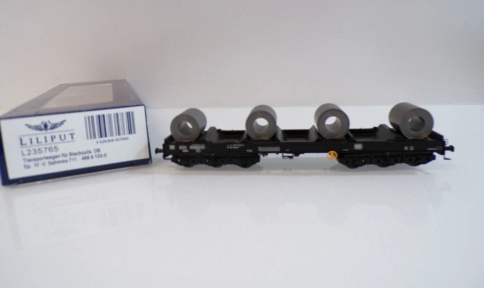 Liliput H0 L235765 Transportwagen mit Blechcoils der DB in OVP BH1790 - Bild 1 von 3