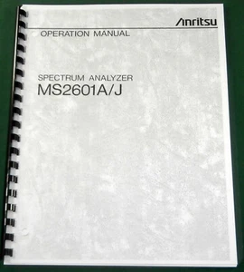 Anritsu MS2601A/J Operation Manual: Full Manual with Protective covers - Picture 1 of 1