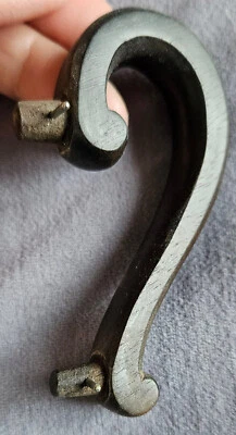 Poignée en ébène + 2 goupilles argent massif pour pot à lait ou petite théière - Photo 1/4