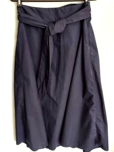 LOFT Long Modest Flare Skirt Size 10 Black Removeable Sash Side Zipper - Picture 1 of 5
