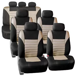 FH Group Universal Fit 3 filas fundas de asiento de coche para SUV 3D malla - Juego completo de 7 plazas - Imagen 1 de 8