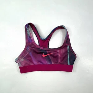 Nike Dri-Fit Sport Bra Magenta / Multicolor Athletic Youth Size XS Training - Picture 1 of 8