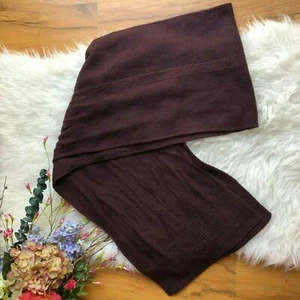 Banana Republic Maroon Acrylic Knit Long Winter Shawl Scarf Unisex One Size NWT - Picture 1 of 4