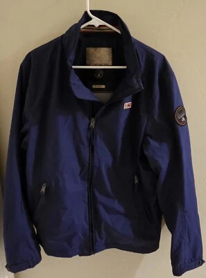 Chaqueta cortavientos Napapijri para hombre azul cremallera completa forrada poliamida con bolsillos XL Foto 1 de 4