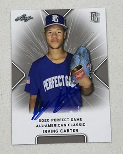 Irving Carter Signed 2020 Perfect Game Classic Auto Card Autographed RC PGAA