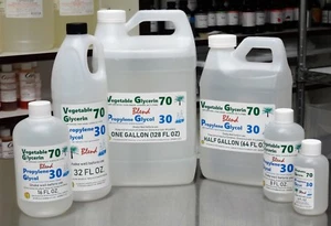 70/30 BLEND VG / PG VEGETABLE GLYCERIN & PROPYLENE GLYCOL USP KOSHER FOOD GRADE - Picture 1 of 13