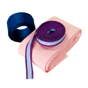 Cinta de grosgrain correa recorte corte suelto lote mixto rosa azul púrpura sólidos 6 yardas - Imagen 1 de 4