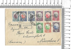 1929 Poste Republica di San Marino - Alemagna München Recommandee Buntfra; 62024 - Bild 1 von 2