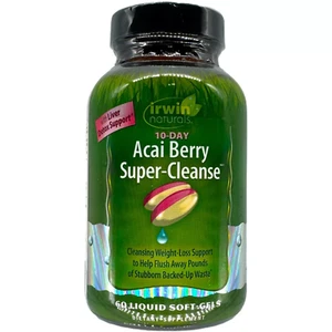 CLEARANCE Irwin ACAI BERRY Super Cleanse Colon Liver Weight Loss Softgels *READ* - Picture 1 of 4