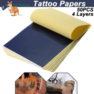 50X Tattoo Stencil Transfer Paper Spirit Thermal Carbon Tracing Copier Supplies - Picture 1 of 11