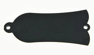 Black 1 Ply Blank Truss Rod Cover 2 Hole fits USA Les Paul guitars - Picture 1 of 2