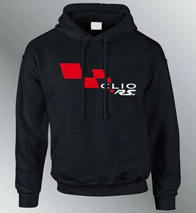 Sweat shirt Hoodie personnalise Clio RS M L XL auto capuche sweatshirt sweater - Picture 1 of 6