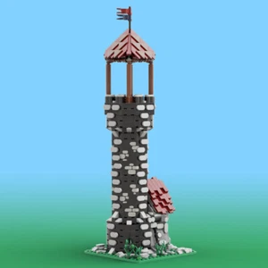 MOC-156629 Stone Tower Watchtower with Guards Room for Castle Pieces - Picture 1 of 4