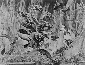 1963’s JASON & THE ARGONAUTS hero vs. Hydra b/w 8x10 scene