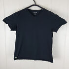 Lacoste Shirt Herren groß schwarz Logo V-Ausschnitt kurzärmeliger Stretchpullover