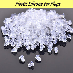 4MM Plastic Earring Backs, Soft Plastic Silicone, Jewellery Findings