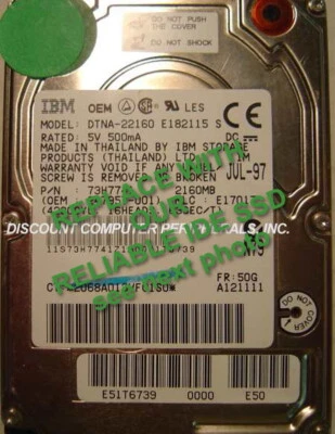 4GB IDE SSD Replace Worn Out DTNA-22160 Hard Drive with 2.5" 44 PIN CF SSD Card - Image 1 of 2