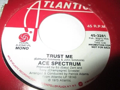 1975 ACE SPECTRUM Trust Me Stereo/Mono Promo 7" Atlantic 45-3281 Soul Funk VG+ - Image 1 of 2
