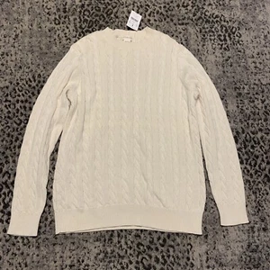 NEW J Crew Crewcuts Girls’ Ivory Cable Knit Sweater Size XL 12-14 Long Sleeve - Picture 1 of 14