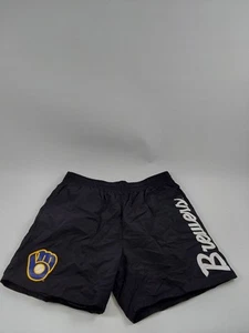 Mitchell & Ness Milwaukee Brewers Shorts MLB Essentials Nylon Shorts Men's - Picture 1 of 3