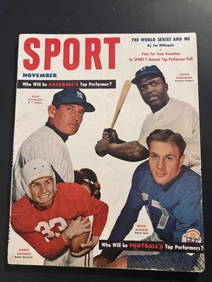 Revista deportiva Brooklyn Dodgers 1952 Jackie Robinson Detroit Lions Doak Walker Foto 1 de 3