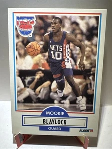 Tarjeta de baloncesto Fleer 1990-1991 #117 Mookie Blaylock New Jersey Nets - Imagen 1 de 2