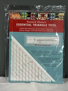 Bonnie K. Hunter's Essential Triangle Tool W/Bonus Buddy Ruler fast2cut New Z - Picture 1 of 5