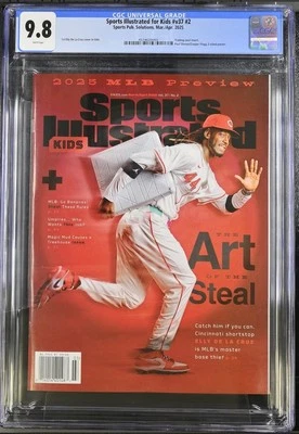 ELLY DE LA CRUZ Rare Cover 1st SI FOR KIDS Cincinnati Reds 2025 CARDS CGC 9.8 - Imagem 1 de 2