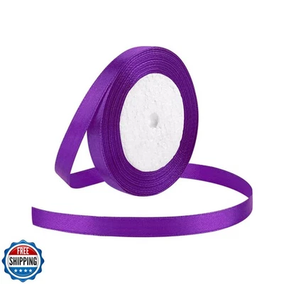 25 Yard Satin Ribbon Roll, 3/8 Inch Fabric Ribbon for Craft Bows Rose Bouquet - Image 1 of 4