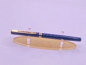 Waterman Executive Fountain Pen Blue Lacquer Gold Trims Medium Nib 1990’s France - Picture 1 of 9