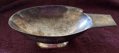 Mid Century Oval Serving Bowl Sterling  Silver Mexico Juvento Lopez Reyes - Image 1 of 4