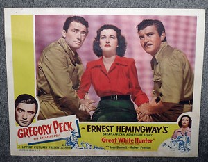 THE MACOMBER AFFAIR lobby card poster JOAN BENNETT/GREGORY PECK/ROBERT PRESTON
