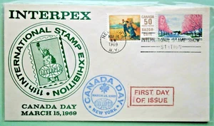 CANADA 1969 INTERPEX Canada Day Fisrt Day of Issue - Picture 1 of 2