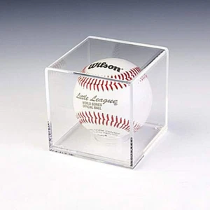 Espositore cubo acrilico trasparente portaoggetti baseball trasparente - Foto 1 di 11