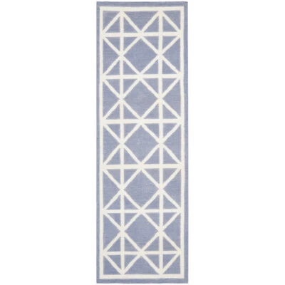 Alfombra SAFAVIEH Dhurries DHU558B tejida a mano púrpura/marfil Foto 1 de 4