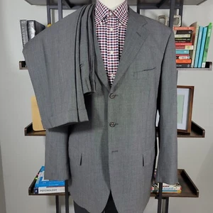 Polo Ralph Lauren Men's 2PC Suit & Pants Gray Birds Eye Wool Size 46L / 38x30 - Picture 1 of 21