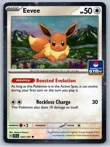 Eevee - Gym Promo - Surging Sparks Asia Exclusive Stamped Pokemon 151 Karte NM - Bild 1 von 2
