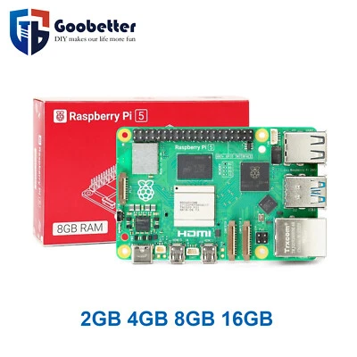 Raspberry Pi 5 2GB 4GB 8GB 16GB RAM Board 2.4GHz 64-bit CPU WiFi Bluetooth - Bild 1 von 4