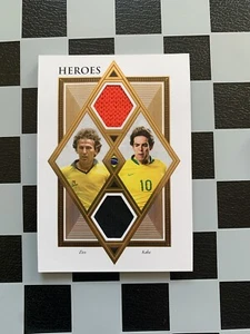 2021 Futera Unique Heroes Dual Material Zico Kaka /42 Brazylia - Zdjęcie 1 z 2