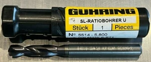 Guhring 5514 5.80mm SL Ratio Nano Carbide FIREX Coated 3XD 140deg Drill Bit - Picture 1 of 1