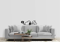 Snoopy Sleeping Wall Art Stickers Decals Mural 1m X 36cms Ebay