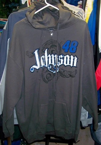 VINTAGE CHASE #48 GOTHIC ZIP UP HOODIE HOODED SWEATSHIRT JIMMIE JOHNSON LARGE NW Cover